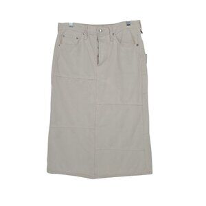 NWT RE/DONE Size 26 Mid Rise Split Denim Skirt in Vintage White $295